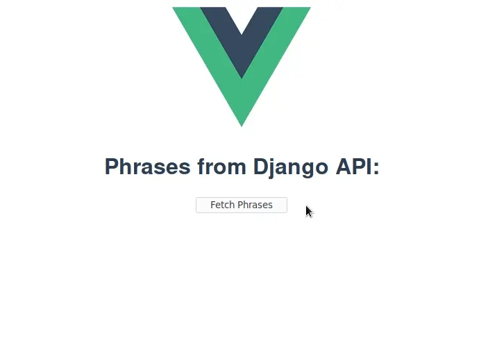 Django + Vue app from my blog examples repo